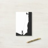 Eenvoudige zwarte rots die Silhouette klimt Post-it® Notes (Op bureau)