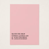 Eenvoudige zwarte roze Ketting Display Kaart (Achterkant)