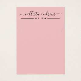 Eenvoudige zwarte roze Ketting Display Kaart