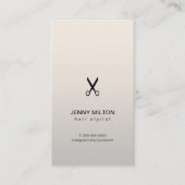 Eenvoudige zwarte schaar-haarlijst visitekaartje (Voorkant)