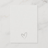 Eenvoudige zwarte Script-boeken voor Baby shower Informatiekaartje (Achterkant)