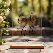 Eenvoudige Zwarte Script Trouwkaarten en Cadeaus Acryl Bord