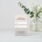 Eenvoudige zwarte Silver Beauty-benoeming Afsprakenkaartje (Staand voorkant)