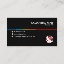 Eenvoudige zwarte streep CEO-oprichter Visitekaartje