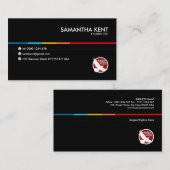 Eenvoudige zwarte streep CEO-oprichter Visitekaartje (Voorkant / Achterkant)