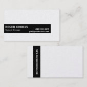 Eenvoudige zwarte streep op White Generic Visitekaartje (Voorkant / Achterkant)