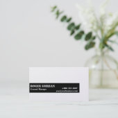 Eenvoudige zwarte streep op White Generic Visitekaartje (Staand voorkant)