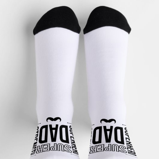 Eenvoudige zwarte Super Pap Kind Sokken (Top)
