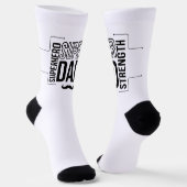 Eenvoudige zwarte Super Pap Kind Sokken (Gebogen)