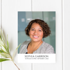 Eenvoudige zwarte tekst Begrafenisgebed Kaart met 