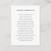 Eenvoudige zwarte tekst Begrafenisgebed Kaart met  (Achterkant)