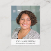 Eenvoudige zwarte tekst Begrafenisgebed Kaart met  (Voorkant)