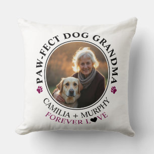 Eenvoudige Zwarte Tekst Grappige Hond Oma Foto Kussen