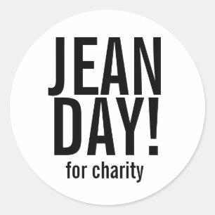 Eenvoudige zwarte tekst Jean Day Stickers