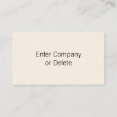 Eenvoudige zwarte-tekstSjabloon Visitekaartje (Achterkant)