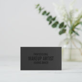 Eenvoudige zwarte textuur elegant make-up kunstena visitekaartje (Staand voorkant)