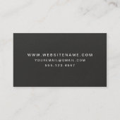 Eenvoudige zwarte textuur Professional Visitekaartje (Achterkant)