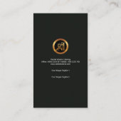 Eenvoudige zwarte Tuxedo Creative Waiter Catering Visitekaartje (Achterkant)