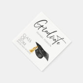 Eenvoudige zwarte typografie Afstuderen Afstuderen Servet (Hoek)