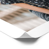 Eenvoudige Zwarte Typografie Foto Welkom Bruiloft Poster (Hoek)