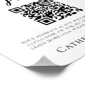 Eenvoudige zwarte Typografie Weddenschap Honeymoon Poster (Hoek)