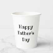Eenvoudige zwarte Vaderdag Papieren Bekers (Voorkant)