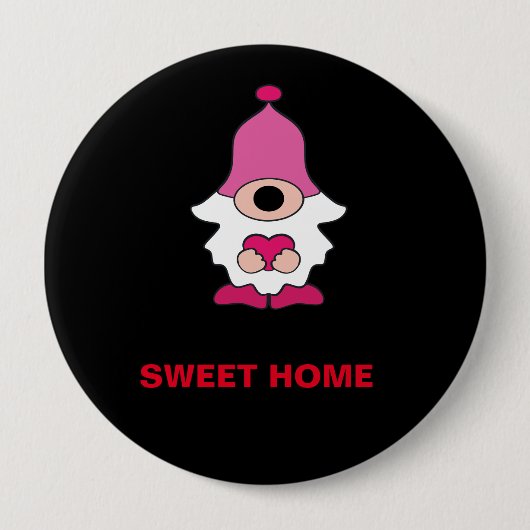 EENVOUDIGE ZWARTE VEELZAME HOME MAGNET RONDE BUTTON 4,0 CM (Voorkant)