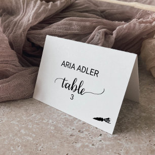 Eenvoudige zwarte vegetarische maaltijdoptie Plaat Kaart