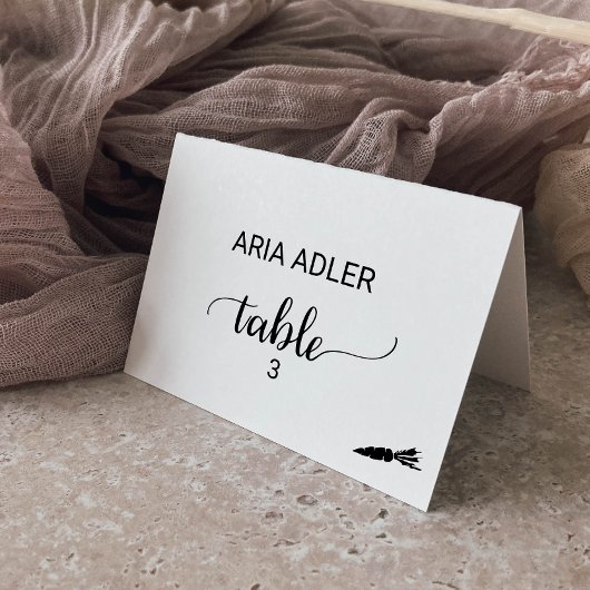 Eenvoudige zwarte vegetarische maaltijdoptie Plaat Kaart