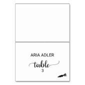 Eenvoudige zwarte vegetarische maaltijdoptie Plaat Kaart (Voorkant)