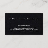 Eenvoudige zwarte Visitekaartjes (Achterkant)