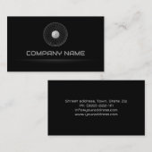 Eenvoudige zwarte vliegtuigmotor Luchthavenoperati Visitekaartje (Voorkant / Achterkant)