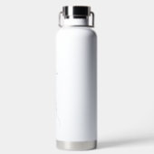 Eenvoudige zwarte vlinder lijn art aangepaste naam waterfles (Achterkant)