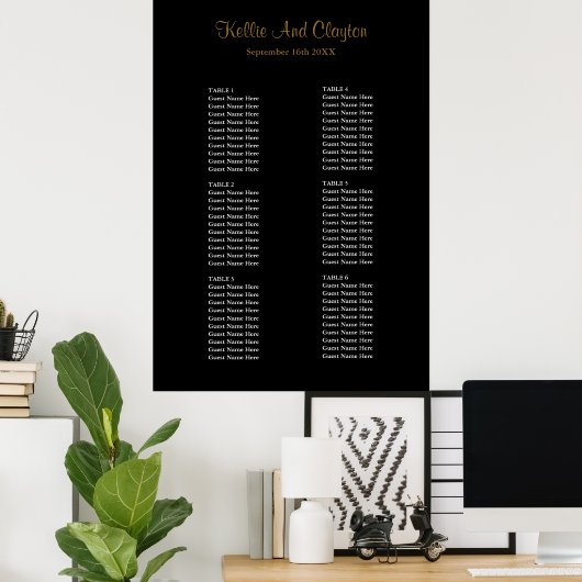 Eenvoudige zwarte-wedijverzetkaart poster (Thuiskantoor)