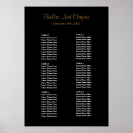 Eenvoudige zwarte-wedijverzetkaart poster