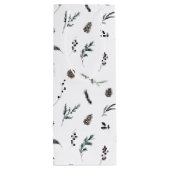 Eenvoudige zwarte winter Pinecone Waterverf Kerstm Wijn Cadeautas (Achterkant)