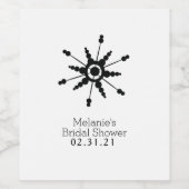 Eenvoudige zwarte winterkerst wijn etiket (Enkel label)