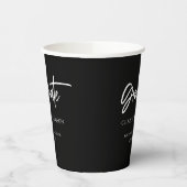 Eenvoudige zwarte witte, aangepaste graduatie-part papieren bekers (Links)