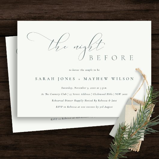 Eenvoudige Zwarte Witte avond van het Manuscript a Bedankkaart