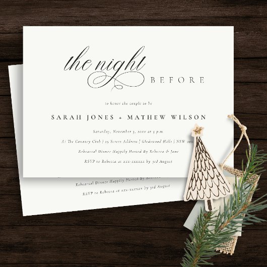 Eenvoudige Zwarte Witte avond van het Manuscript a Bedankkaart