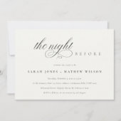 Eenvoudige Zwarte Witte avond van het Manuscript a Bedankkaart (Voorkant)