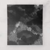 Eenvoudige zwarte witte bruiloft plaatskaartje (Binnenkant ongevouwen)