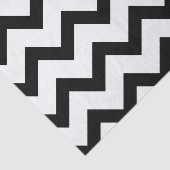 Eenvoudige zwarte witte chevron patroonlijn retro tissuepapier (Detail)