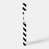 Eenvoudige zwarte witte chevron patroonlijnen Mono iPhone Hoesje (Linkerkant)