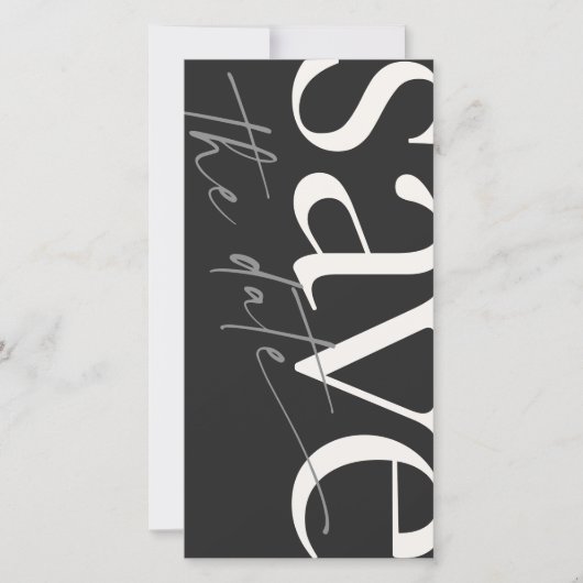 Eenvoudige Zwarte Witte Foto Save The Date (Voorkant)