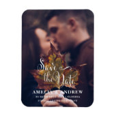 Eenvoudige zwarte & witte foto Sla de datum op Magneet (Verticaal)