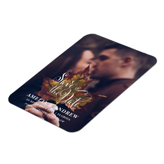 Eenvoudige zwarte & witte foto Sla de datum op Magneet (Linkerzijde)