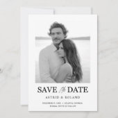 Eenvoudige zwarte & witte foto Sla de datum op Save The Date (Voorkant)
