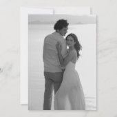 Eenvoudige zwarte & witte foto Sla de datum op Save The Date (Achterkant)