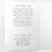 Eenvoudige zwarte witte fotograaf Brochure Drieluik Kaart (Binnenzijde eerst)